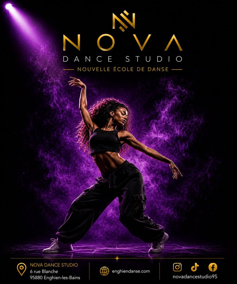 Affiche Nova Dance Studio — Nouvelle École de Danse, Enghien-les-Bains